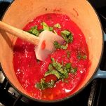 Pappardelle con pomodoro e aglio