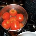 Pappardelle con pomodoro e aglio