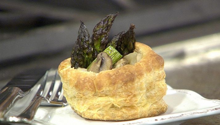 Vol-au-vent agli asparagi