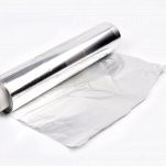 17432209 &#8211; close up of an aluminum foil on white background