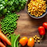 Preparazione verdure per il risotto primavera