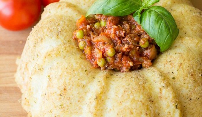 Timballo di riso alle primizie