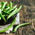 Fresh green beans. Selective focus