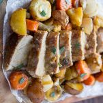 Arrosto di maiale con verdure