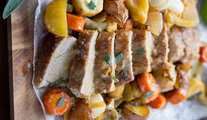 Arrosto di maiale con verdure