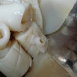 Calamari con crema di melanzane