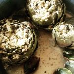 Carciofi con polpa di pesce