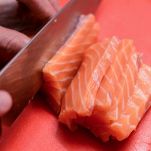 Carpaccio di salmone al crescione