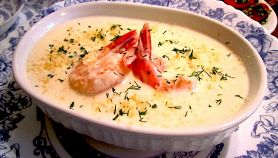 Crema di patate e scampi