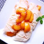 Crepes alle pesche e brandy