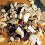 Crostini ai funghi e filetto di cinghiale