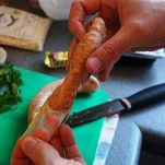 Crostone di pane alla salsiccia