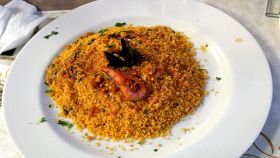 Cus cus di pesce alla trapanese appena cotto