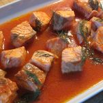 Dadolata di salmone all&#8217;erba cipollina