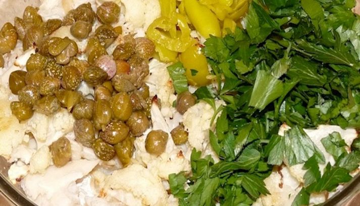 Filetto di merluzzo in insalata