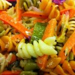 Fusilli colorati con le verdure