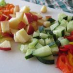 Insalata di riso con mandorle e uvetta