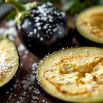 melanzane ricoperte con sale grosso