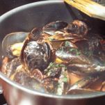 Mexilhoes com molho de escabeche