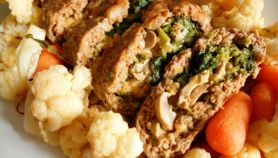 Polpettone farcito al forno con funghi e spinaci