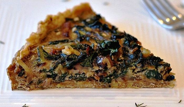 Quiche alla borragine e pancetta