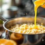 Succo d'arancia nel riso