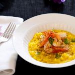 Risotto mantecato con mazzancolle e zafferano