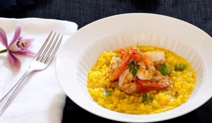 Ricetta Risotto mantecato con mazzancolle e zafferano