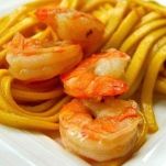 Tagliolini con gamberi e capesante