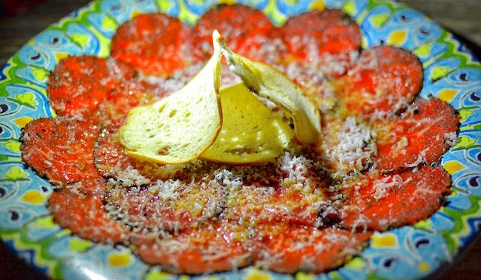 Carpaccio di astice con patate