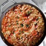 Zuppa di orzo con borlotti