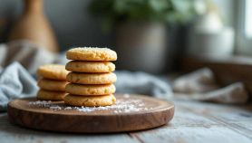 Biscotti allo yogurt pronti da servire su piatto