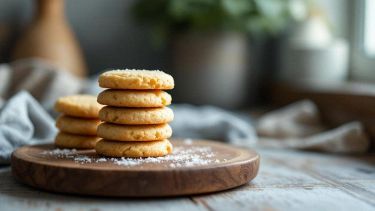 Biscotti allo yogurt pronti da servire su piatto