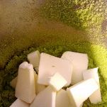 Cheesecake salata con squacquerone e rucola