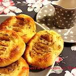 Danesi con mele caramellate e crema pasticcera
