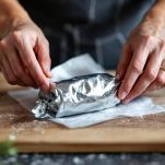 Moretti incartati in carta colorata su vassoio.