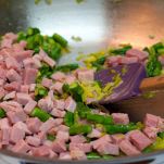 Corona di riso venere con prosciutto e asparagi con Bimby