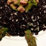 Corona di riso venere con prosciutto e asparagi con Bimby