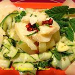 Baccalà con patate e carpaccio di zucchine