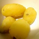 Baccalà con patate e carpaccio di zucchine