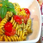 Fusilli pesto e pomodorini