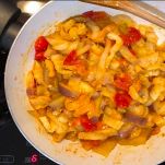 Melanzane e pomodorini cotti in padella