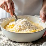 Lavorazione dell'impasto del pan di Spagna