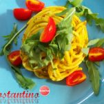 Spaghetti con pesto di rucola