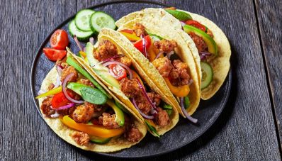 Tacos di pollo e guacamole