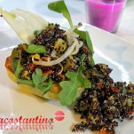 Barchette di chayote con quinoa nera