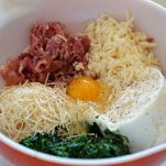 Conchiglie al prosciutto e spinaci