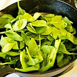 Frittata di spinaci, scalogno e feta