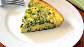 Frittata di spinaci, scalogno e feta