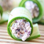 Involtini di cetriolo con formaggio feta